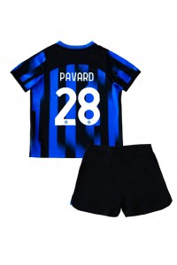 Fotbalové Dres Inter Milan Benjamin Pavard #28 Dětské Domácí Oblečení 2023-24 Krátký Rukáv (+ trenýrky)